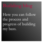Building blog 
Here you can follow the process and progress of building my bass.